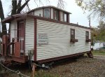 Ex-DMIR caboose converted to an office or cabin for Red Wing Marina